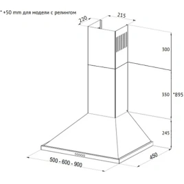 Встраиваемая вытяжка Korting KHC 6648 RN Black
