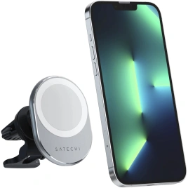 Автомобильный держатель Satechi Magnetic Wireless Car Charger Space Gray