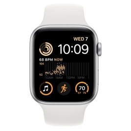 Смарт-часы Apple Watch Series SE GPS 44mm Silver/White Sport Band (MNK23)