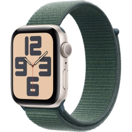 Смарт-часы Apple Watch SE (2024) 40mm Starlight Aluminium Case with Lake Green Sport Loop (MXEH3)