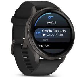 Смарт-часы Garmin Venu 4 45mm Slate Bezel With Black Silicone Band (010-03014-00)