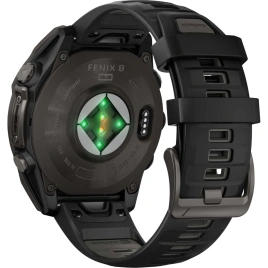 Смарт-часы Garmin Fenix 8 47mm Solar Sapphire (010-02906-11) Carbon Gray DLC Titanium with Black/Pebble Gray Silicone Band