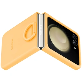 Чехол Samsung Series для Galaxy Z Flip 5 Silicone Case with Ring Apricot