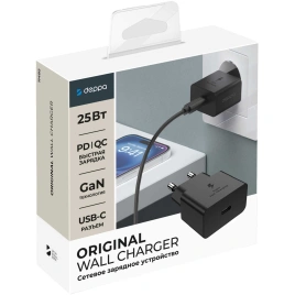 Сетевое зарядное устройство Deppa 25W USB-C Black (11492)