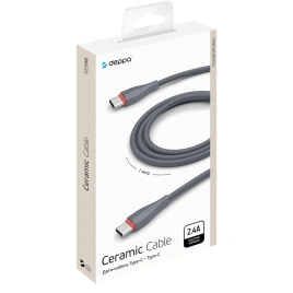 Кабель Deppa USB-C/USB-C 1m 72398 Gray