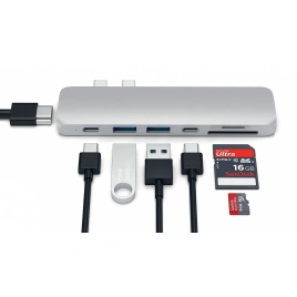 Хаб Satechi USB-C 7 в 1 (ST-CMBPS) Silver
