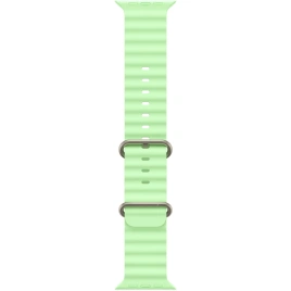 Ремешок Apple Watch Ultra 49mm Neon Green Ocean Band - Natural Titanium Finish (MGCF4FE)