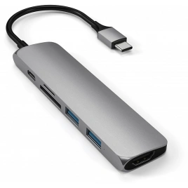 Хаб Satechi USB-C 6 в 1 (ST-SCMA2M) Space Gray