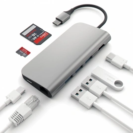 Хаб Satechi USB-C 8 в 1 (ST-TCMAM) Space Gray