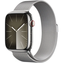 Смарт-часы Apple Watch Series 9 45 mm Silver Stainless Steel Case with Silver Milanese Loop