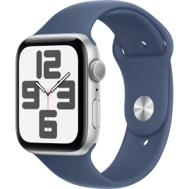 Смарт-часы Apple Watch SE (2024) 40mm Silver Aluminium Case with Denim Sport Band S/M (MXEC3)