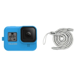 Силиконовый чехол Telesin для GoPro HERO 8 Black ( GP-PTC-801-BL) Blue