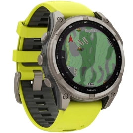Смарт-часы Garmin Fenix 8 51mm Solar Sapphire (010-02907-21) Carbon Gray DLC Titanium with Yellow/Graphite Silicone Band