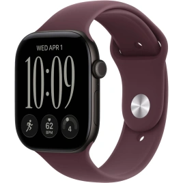 Смарт-часы Apple Watch Series 12 42mm Black Aluminum Case with Burgundy Sport Band M/L