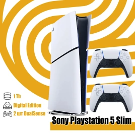 Игровая приставка Sony PlayStation 5 Slim Digital edition + DualSense (Bundle) 1Tb White