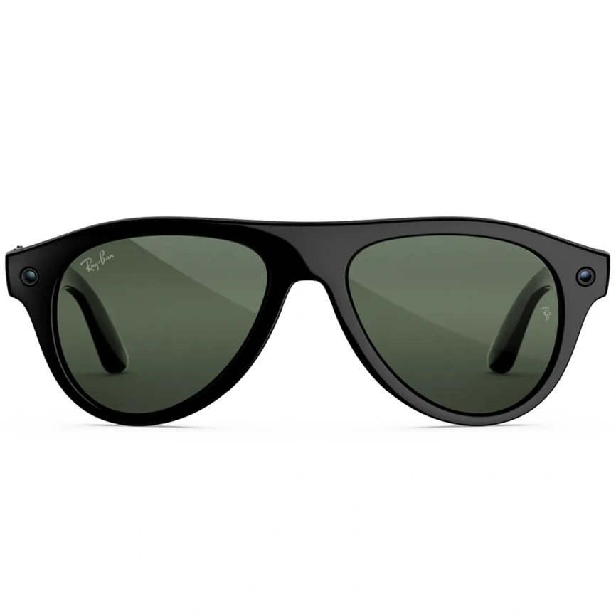 Умные очки Ray-Ban Aviator (Gen 3) Shiny Black Standard Transitions Graphite Green фото 2