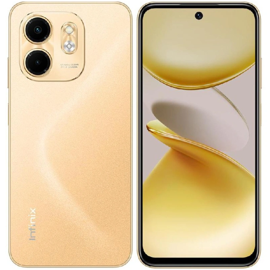 Смартфон Infinix Smart 9 3/128Gb Sandstone Gold фото 7