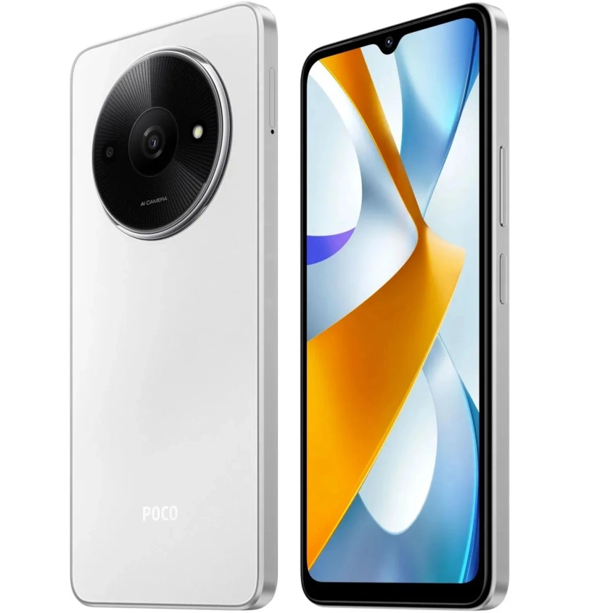 Смартфон Xiaomi Poco C61 3/64Gb White Global Version фото 4