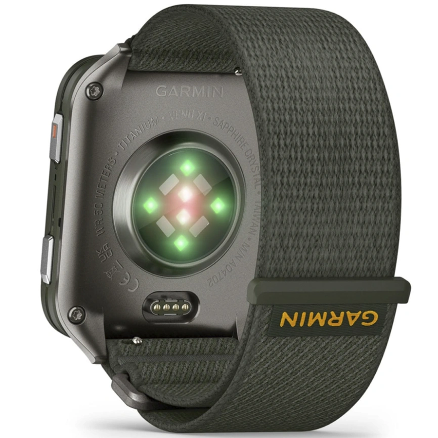 Смарт-часы Garmin Venu X1 Moss with Titanium Caseback and Moss ComfortFit Nylon Band (010-02980-03) фото 3
