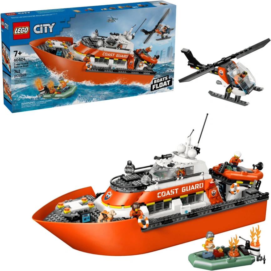 Конструктор LEGO City Coast Guard Rescue Boat & Helicopter 60504 фото 1
