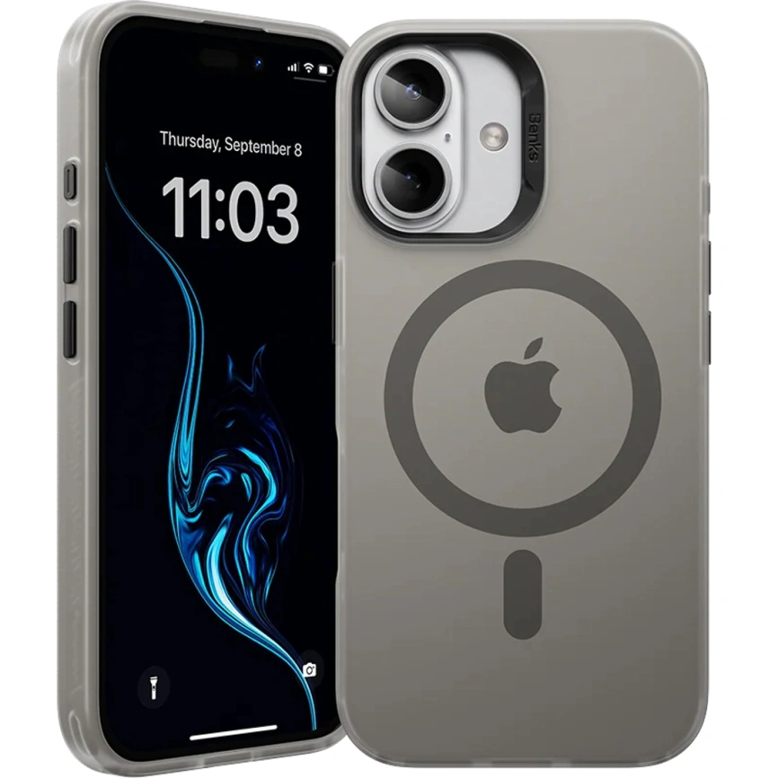 Чехол Benks Lucid Armor Case with MagSafe для iPhone 16 Plus Gray фото 1