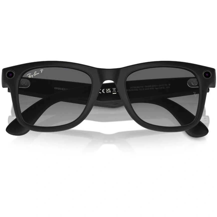 Умные очки Ray-Ban Wayfarer Matte Black/Polar (RW4008) L Gradient Graphite фото 2