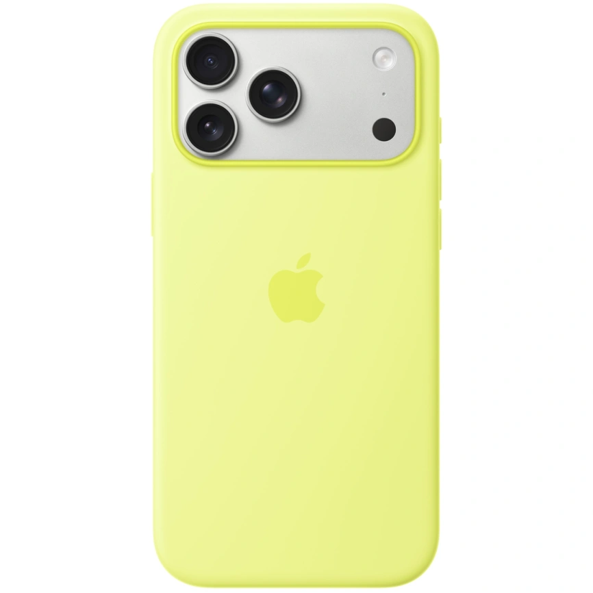 Чехол Apple Silicone Case with MagSafe для iPhone 17 Pro Max Neon Yellow фото 1