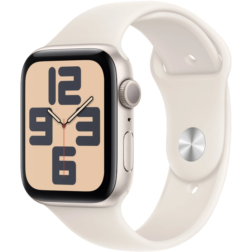 Смарт-часы Apple Watch SE (2024) 40mm Starlight Aluminium Case with Starlight Sport Band S/M (MXEF3) фото 1