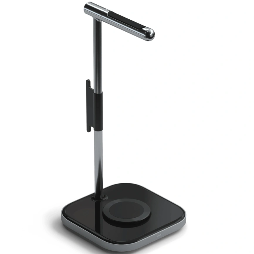 Беспроводное зарядное устройство Satechi 2-in-1 Headphone Stand with Wireless Charger Space Grey фото 3