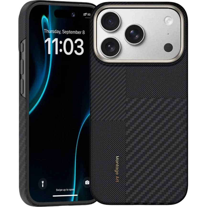 Чехол Benks Montage ArmorAir Case built with Kevlar для iPhone 17 Pro Black фото 2