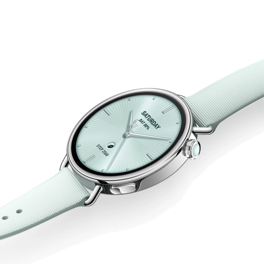 Смарт-часы Xiaomi Watch S4 41mm Fluororubber Strap Green фото 3