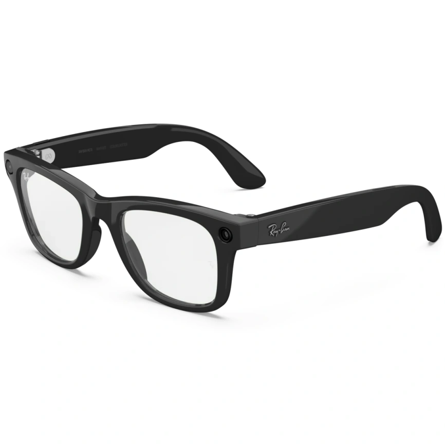 Умные очки Ray-Ban Wayfarer (Gen 2) Shiny Black M Clear to Graphite Green Transitions фото 3