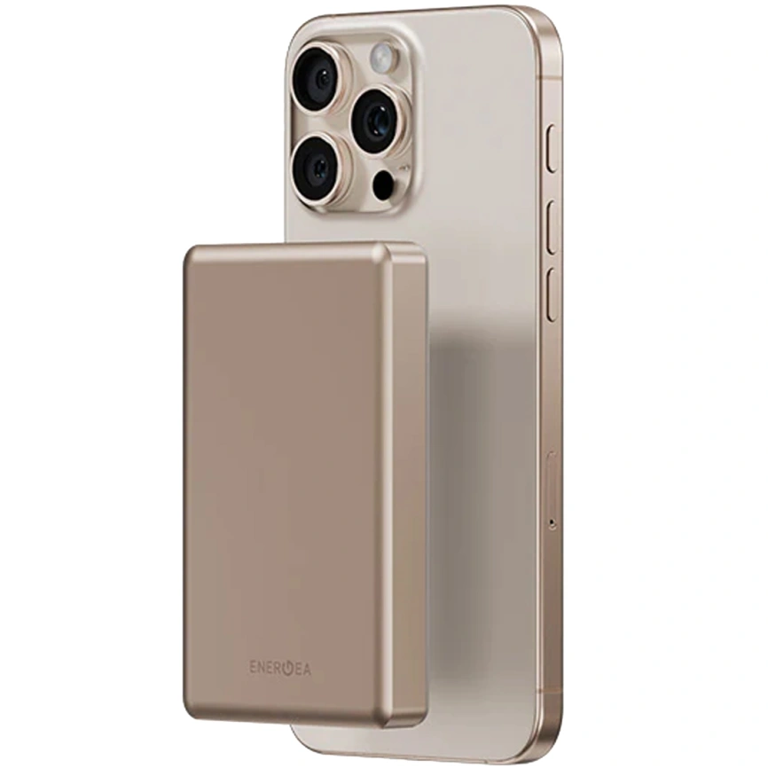 Внешний аккумулятор EnergEA Alupac 10K 10000 mAh Magsafe Gold фото 6
