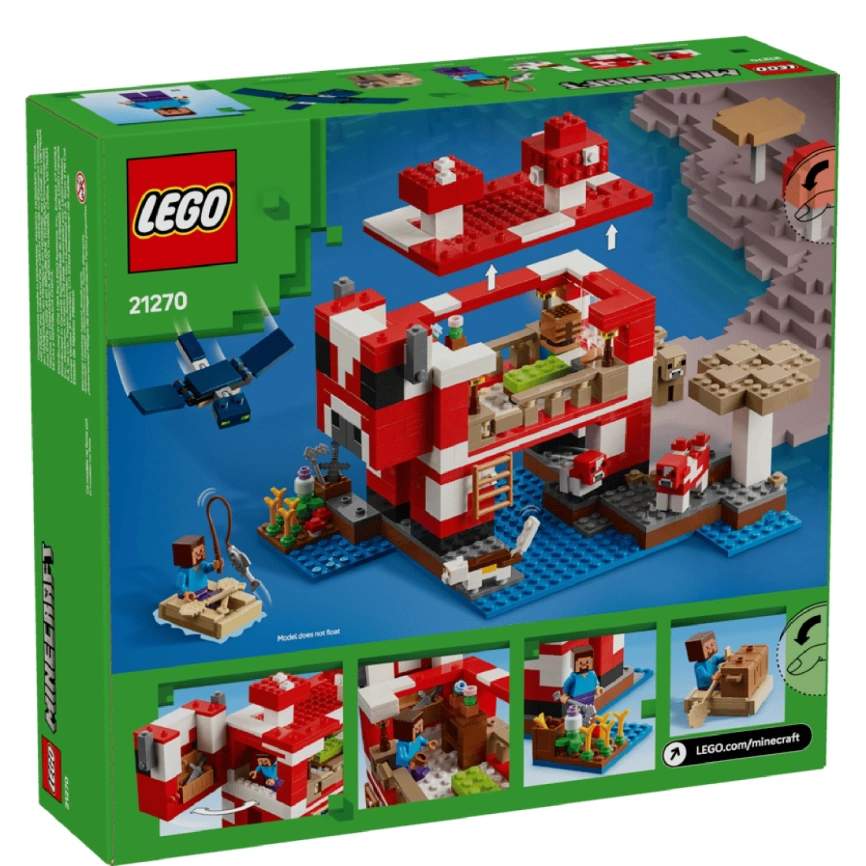 Конструктор LEGO Minecraft The Mooshroom House 21270 фото 7