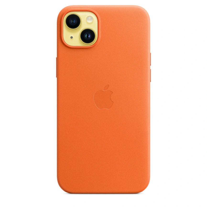 Кожаный чехол Apple MagSafe для iPhone 14 Orange фото 1