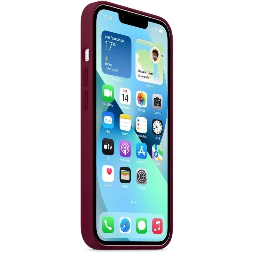 Накладка силиконовая MItrifON для iPhone 13 (20508) Burgundy фото 3