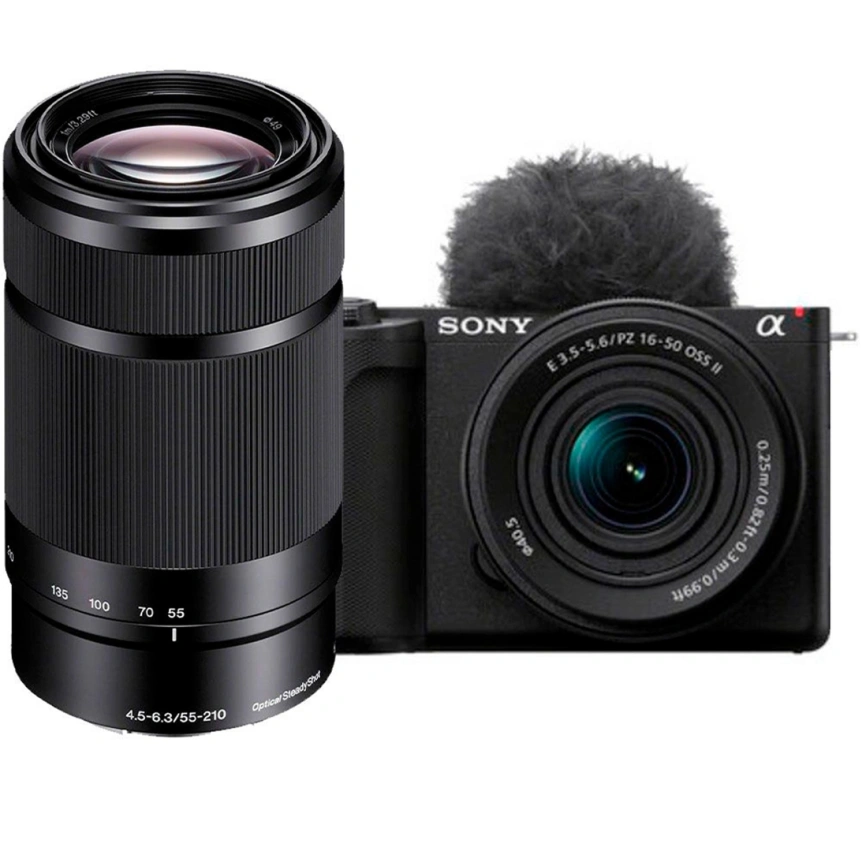 Фотоаппарат со сменной оптикой Sony Alpha ZV-E10 II Kit 16-50mm + 55-210mm Black фото 1