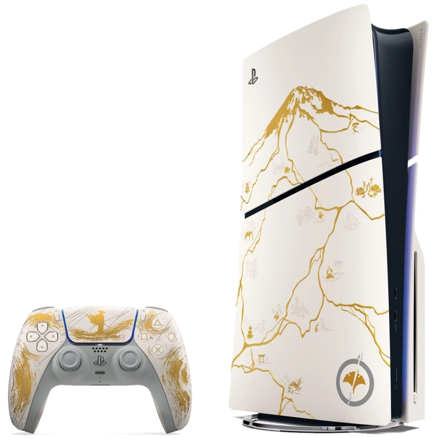 Игровая приставка Sony PlayStation 5 Slim 1TB Ghost of Yotei Gold Limited Edition фото 1