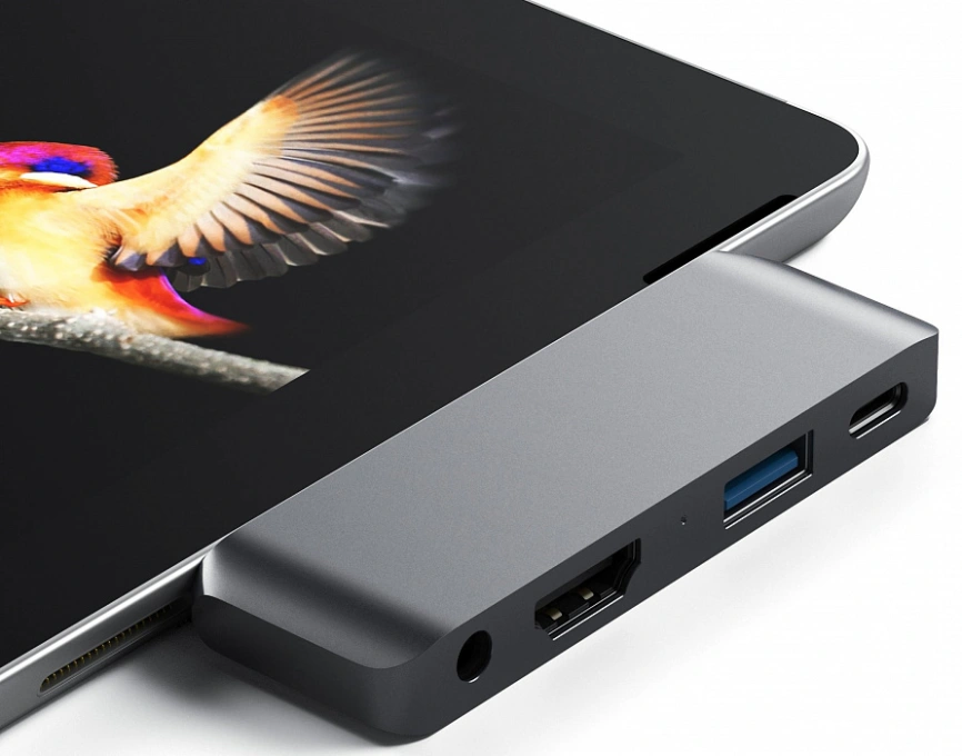 Хаб Satechi USB-C 4 в 1 (ST-TCMPHM) Space Gray фото 4