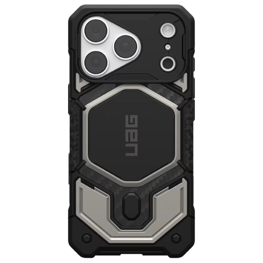 Чехол UAG MagSafe Monarch Pro для iPhone 18 Pro Max Titanium (114568113636) фото 1