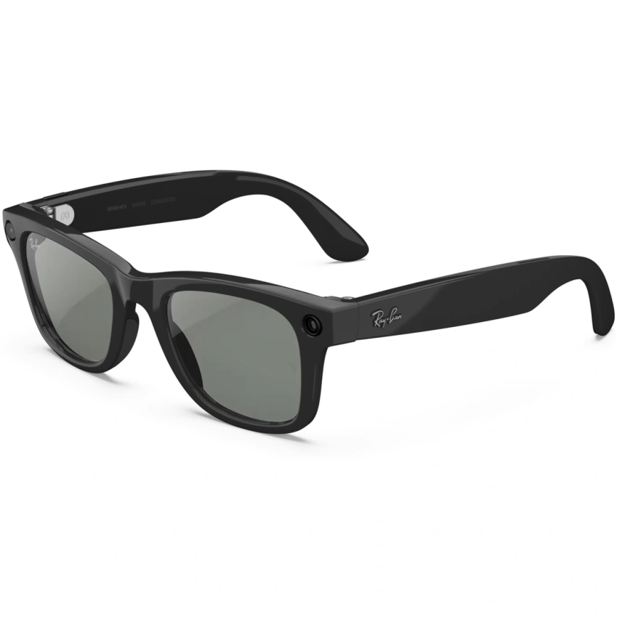 Умные очки Ray-Ban Wayfarer (Gen 2) Shiny Black M Clear to Graphite Green Transitions фото 1