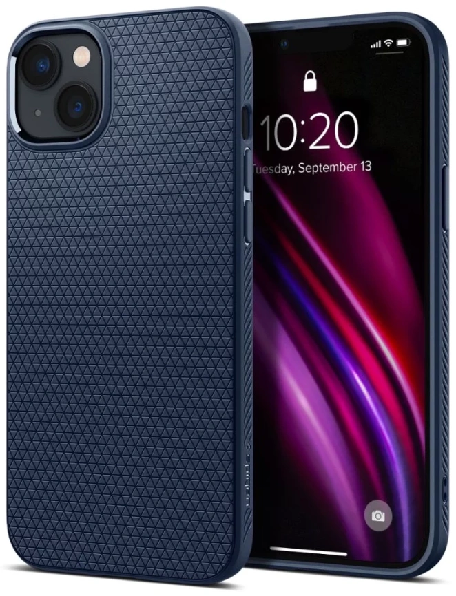 Чехол Spigen Liquid Air для iPhone 14 (ACS05038) Navy Blue фото 2