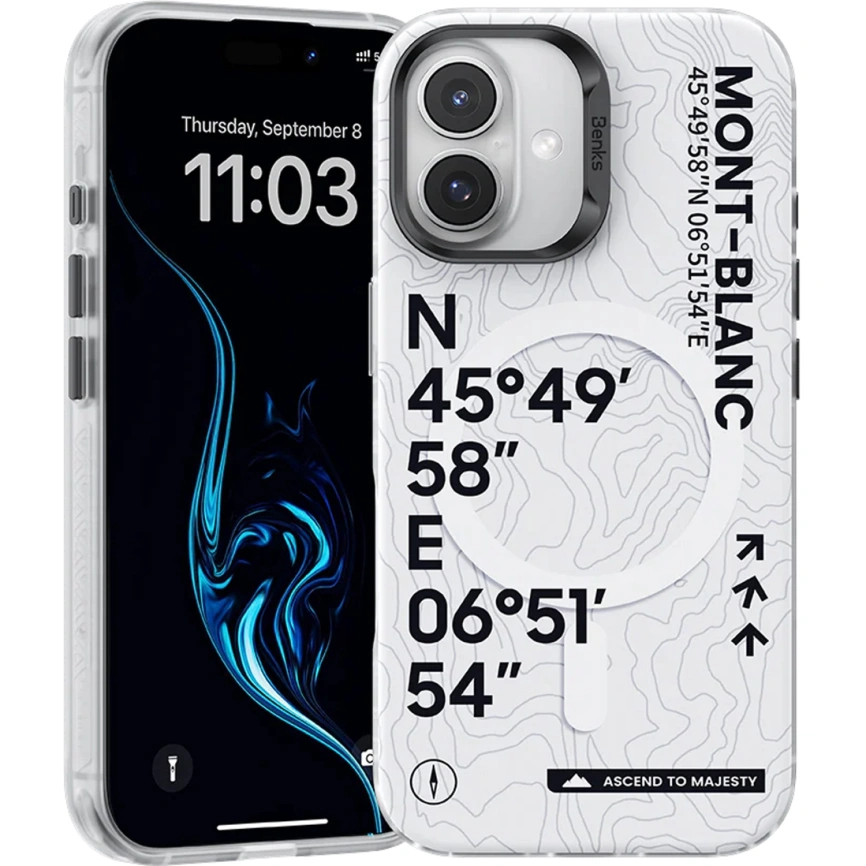 Чехол Benks Phone Case для iPhone 16 Mt. Blanc фото 3