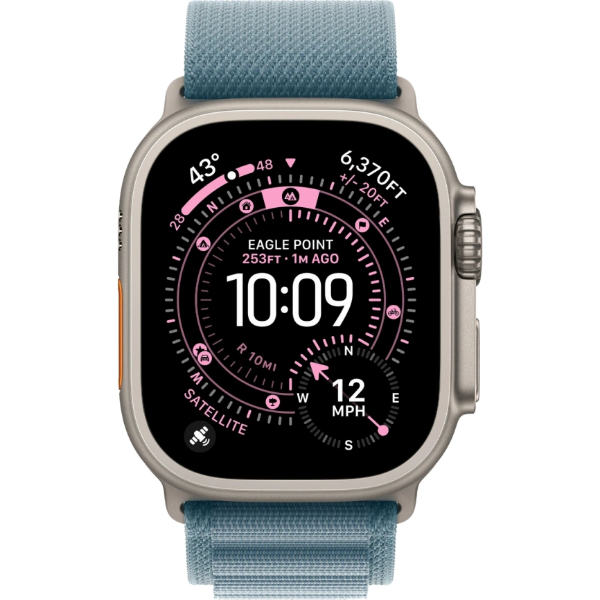 Смарт-часы Apple Watch Ultra 3 (2025) 49mm Natural Titanium Case with Light Blue Alpine Loop M фото 3